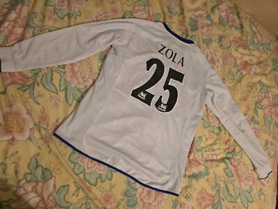 Vintage Umbro Chelsea Fc Long Sleeve Jersey Zola #25 1996 Vintage Umbro Chelsea Fc Long Sleeve Jersey Zola #25 1996