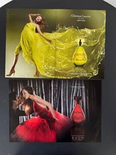 2x Christian Lacroix Avon perfume ads magazine clippings print advertising