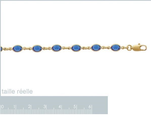 Bracelet rivière saphir en or 18k Dolly-Bijoux aux cristaux éclatants