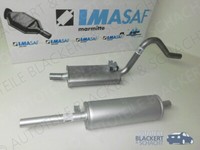 Imasaf Auspuffset Mitteltopf+Endtopf für Opel Rekord D 1.7+1.9+2.1 1972-1977