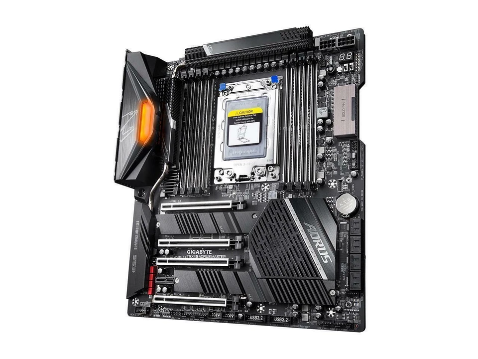 Gigabyte TRX40 AORUS MASTER Motherboard CPU TRX40 AMD Ryzen DDR4 WiFi 10GbE - Image 4 of 4