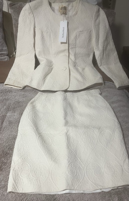 Hermes Vintage H Logo Button Jacket Skirt Setup Suit