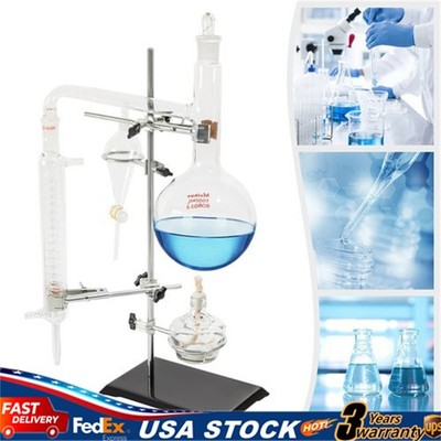 1000ml Distillation Apparatus Chemistry Lab Equipment For Chemistry Experiment
