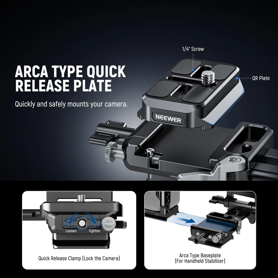 NEEWER PS015D PRO V Mount/Arca Plate for Camera Rig - Image 4 of 4