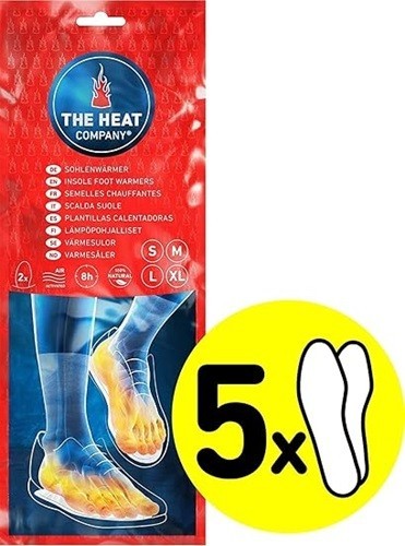 Semelles chauffantes pour le travail en extérieur et la marche nordique pack de 5 paires
