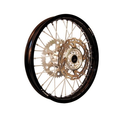 Warp 9 Complete Wheel Kit - Rear 18 x 2.15 Black Rim/Silver Hub/Silver Spokes &
