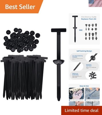 Effortless Installation Nylon Cable Tie Buckles - 150 Pcs for DIY Car Solutions