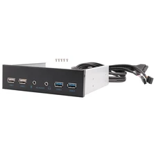 5.25 Inch Desktop Pc Case Internal Front Panel Usb Hub 2 Ports Usb 3.0 And5290