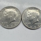 1983 P & D Kennedy Half Dollar Set (2 coins)  Better condition **FREE SHIPPING**