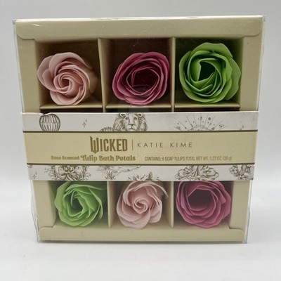 Wicked Katie Kime Rose Scented Tulip Bath Petals Soap Gift Set 9pc