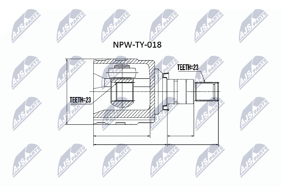 JOINT KIT DRIVE SHAFT NPW-TY-018 FOR TOYOTA COROLLA/Station/Wagon/Liftback 1.3L - Image 9