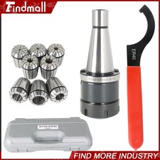 Findmall 10 Piece #40 ER-40 Spring Collet Chuck Set Accuracy to .0005"