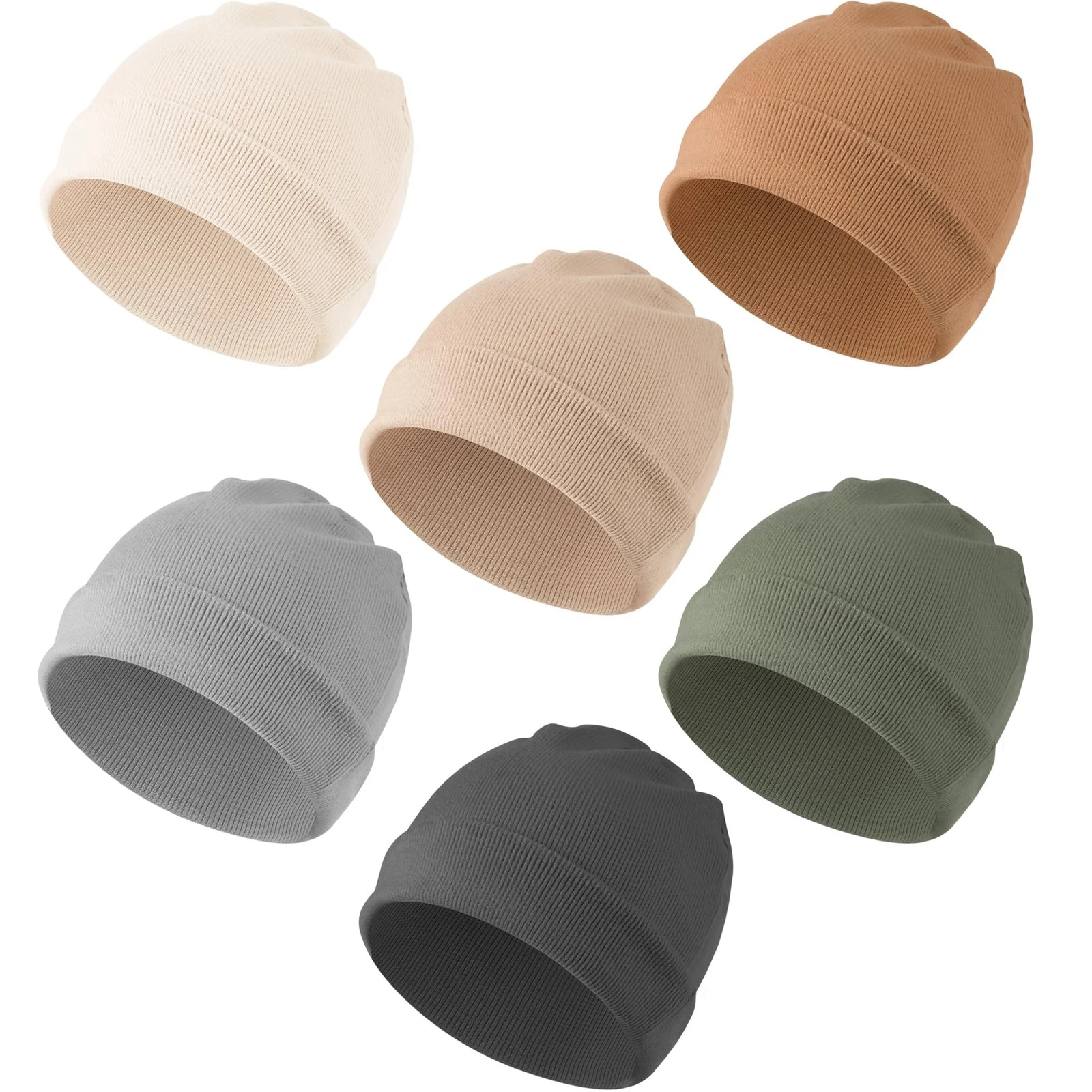 6 Pack Baby Beanie Hats for Unisex, Toddler Beanies Baby Girl Boy Hat Warm Ca...