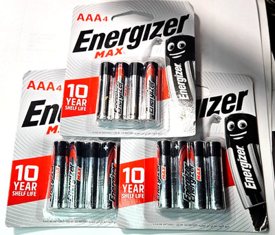 12 Pack Energizer Max AAA 3x (4Pk) Batteries (EXP 3/35) FREE SHIPPING AND TRACK