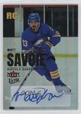 2023-24 Fleer Ultra Rookies Rainbow Foilboard Matthew Savoie Matt #228 Auto qw5