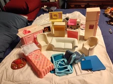 Vintage Barbie Mattel Furniture Accessories Food Dishes Smalls Mixed  Lot