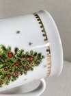 George Good Christmas Tree Holiday Mug Gold Trim Cup Snow Made Japan 4.25” GC — photo 6