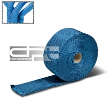 25 FEET 2" MOTOR/CYCLE HEADER EXHAUST TURBO INTAKE MANIFOLD HEAT WRAP ROLL BLUE