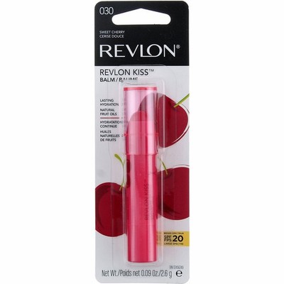 3 Pack Revlon Kiss Lip Balm Stick, Sweet Cherry 30, SPF 20, 0.09 oz