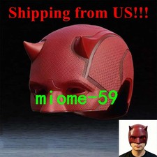 Movie Red Cowl Mask Cosplay ABS Helmet Painted Matt Murdock Style US Stock Gift