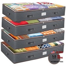 Gray Under Bed Storage Bins - Pack of 4