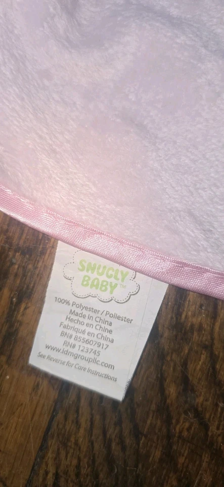 УЮТНЫЙ BABY девочка розовый Minky поднятые сердца одеяло атласная отделка милый  - Изображение 2 из 4