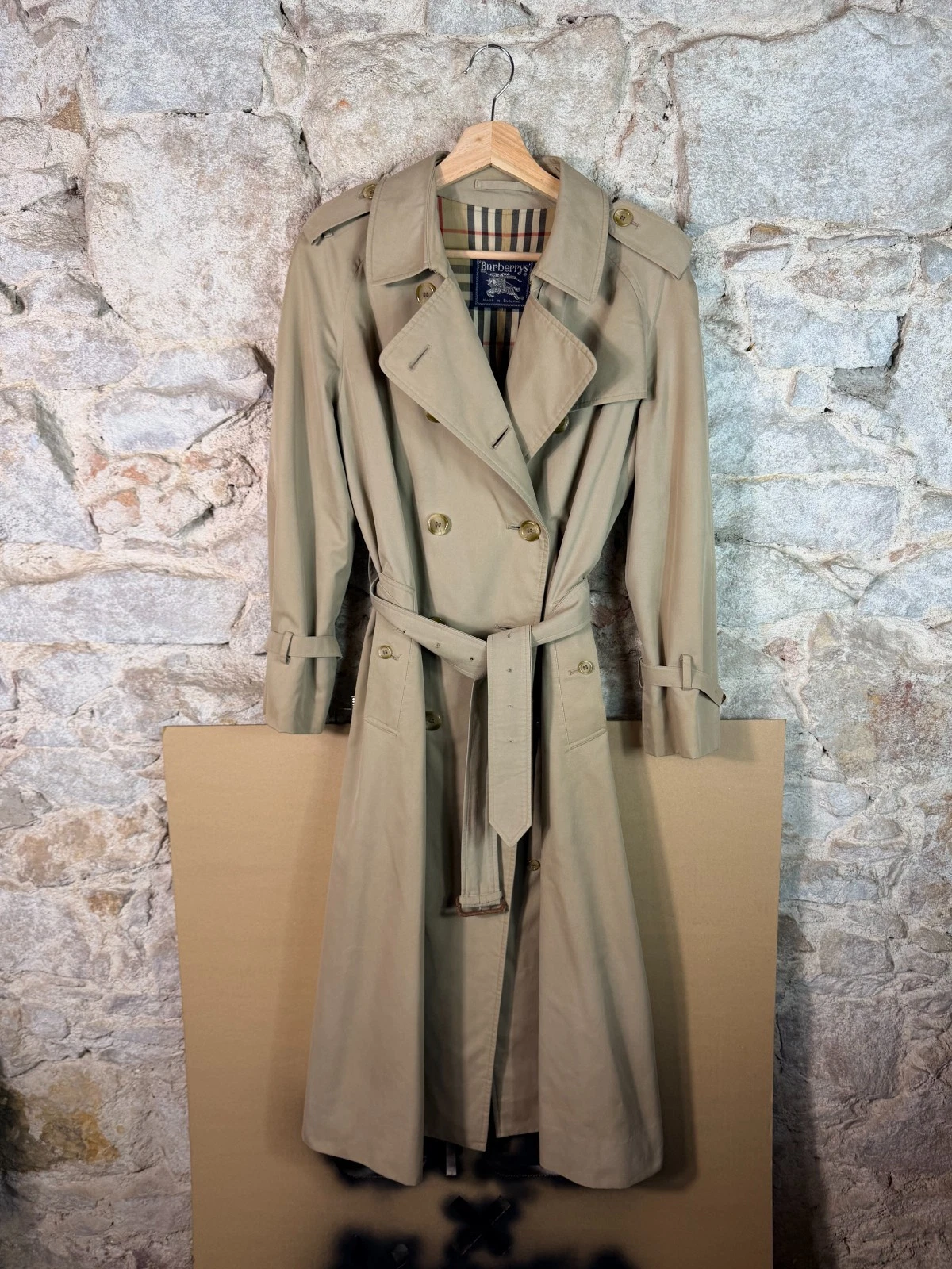 Burberry — Burberrys’ Vintage Long Trench Coat - Women’s UK14 - Made in England