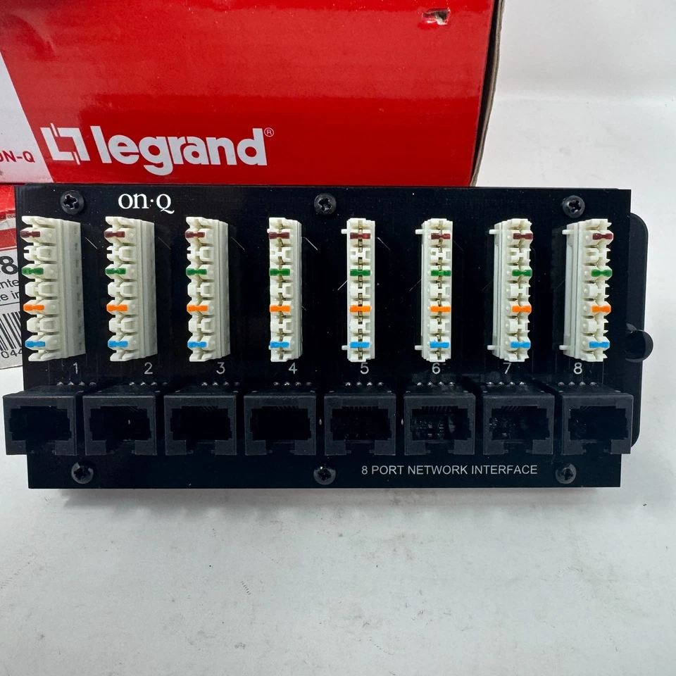 Juego de 3 módulos de interfaz de red Legrand ON-Q de 8 puertos modelo: 363486-01 Foto 2 de 4