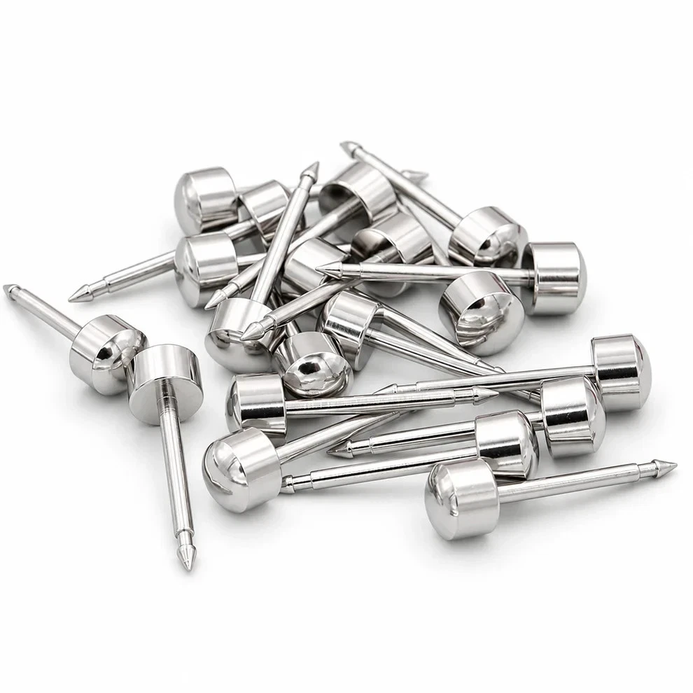 12 Pcs Sterile Steel Stud Earrings Sealed Blister Pack Body Piercing Tools image 2