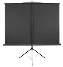 VonHaus 86 Inch Portable Projector Screen Black