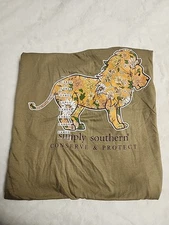 Womens Large, Simply Southern, Conserve & Protect "Lion" Long Sleeve,New W/tags