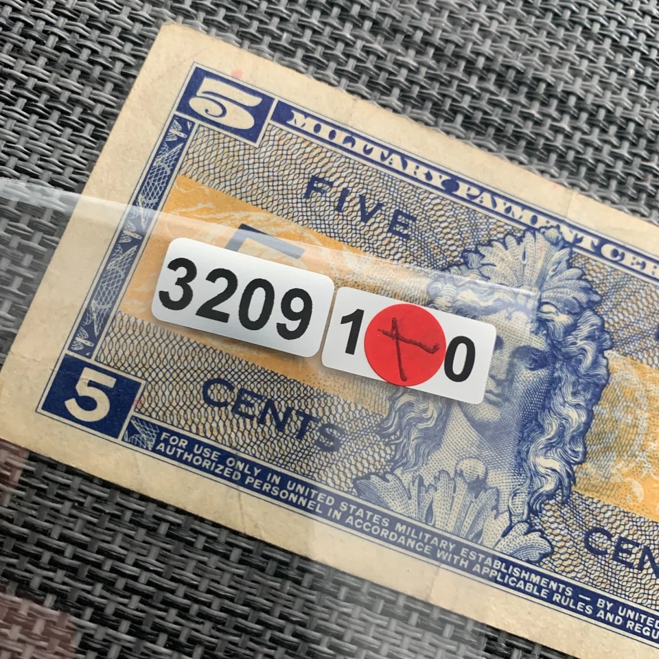 US ARMY 5 Cents Banknote MPC Currency Paper Money Memorabilia Liberty Head Bill - Image 3 of 3