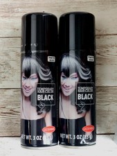 2-Pack Goodmark Temporary Spray Hair Color BLACK 3 oz Halloween or Cosplay