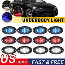 Blue White LED Rock Light Pods Underbody Glow Lamp Offroad SUV Pickup Truck UTV