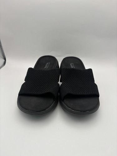 Skechers Go Walk Arch Fit Joyful Black Sandals Women Size 8 Wide - Picture 2 of 7