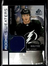 2021-22 Sp game used rookie sweaters Taylor Raddysh Rookie /249 #RS-TR