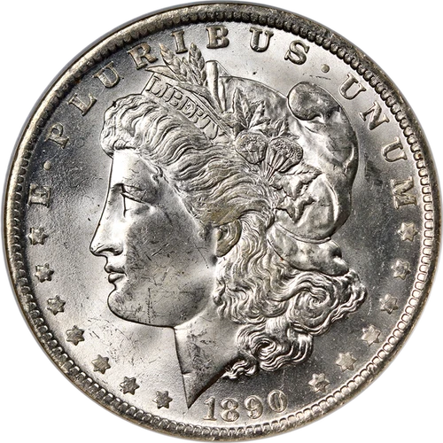 1890-O Morgan Silver Dollar NGC MS63 Blast White Great Eye Appeal