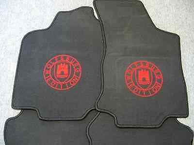 Tapis de sol automobile en velours sur mesure Golf 3 GTI noir rouge