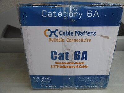 Cable Matters 10Gbps UL Listed in-Wall (cm) Bare Copper Shielded Cat 6A Cable