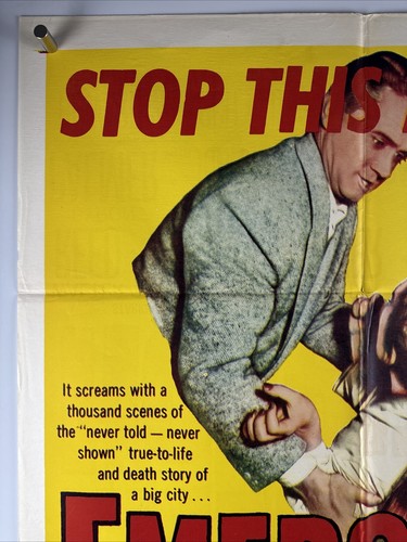 Póster de la película EMERGENCY HOSPITAL (muy bien) una hoja 1956 Violent Maniac 24276 - Imagen 2 de 12