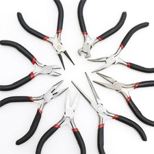 Many kinds Making Tools Pliers Set Kit Beading Jewellery Round Mini Nose Flat