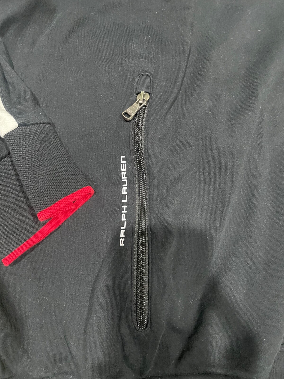 Polo Ralph Lauren Jacket Uomo Nero Performance Track Cerniera Piena Pony 4XB