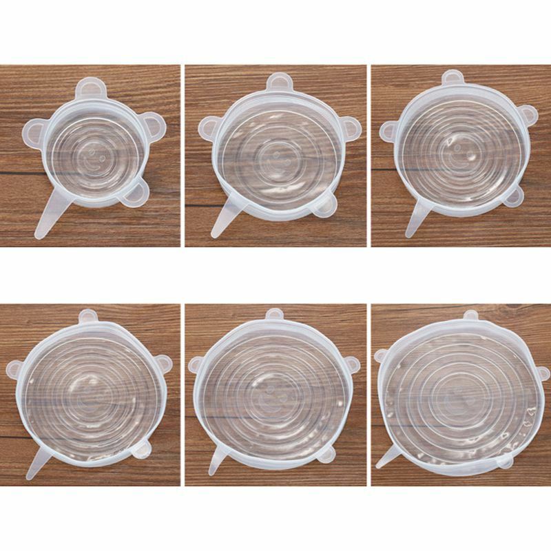 Set Pentole Coperchi A Ventosa In Silicone, Riutilizzabili, Antipolvere, Resistenti Al Calore, Adatti Ad Ogni Contenitore Rotondo Con Bordo Piatto, Per Padelle, Pentole E Wok, 5 Misure Forno Microonde - Foto 7