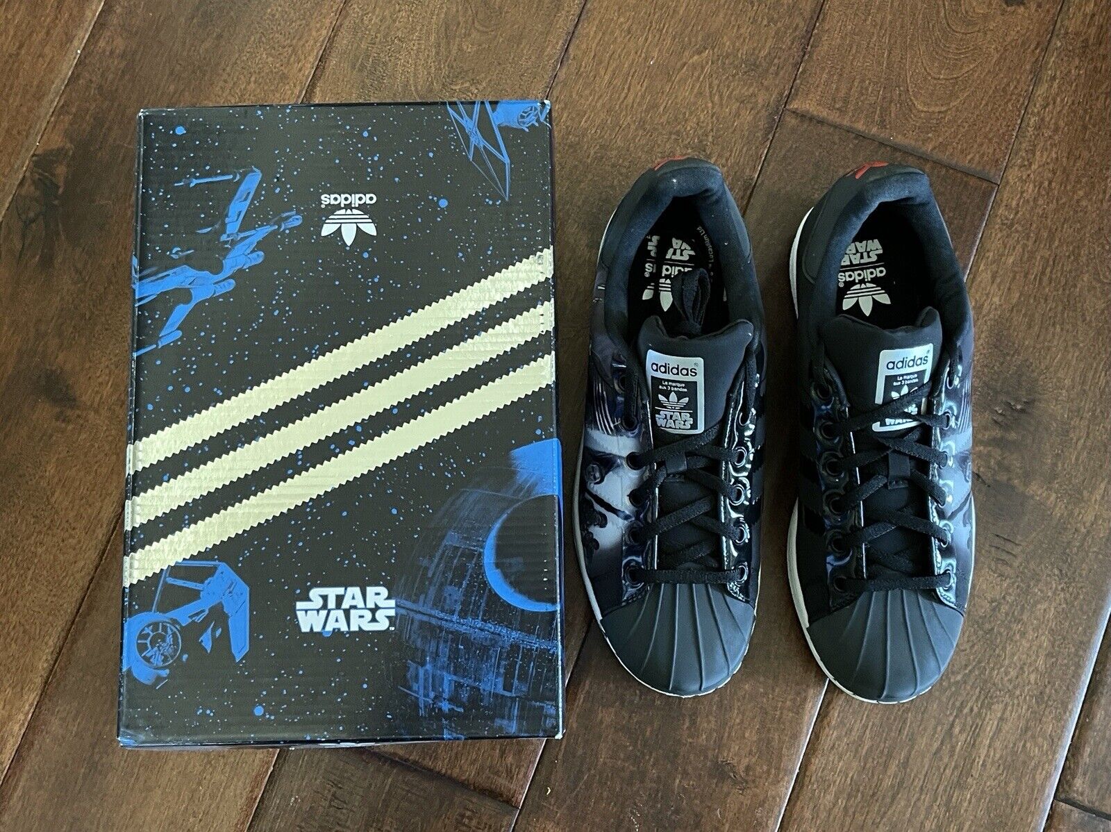 Tênis Adidas Superstar Star Wars Juvenil - FutFanatics