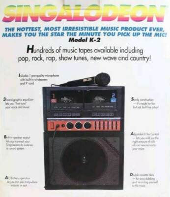 Ampli Karaoké Lonestar K-2 Singalodeon - 2 Entrées Guitare Et Micro Cassette