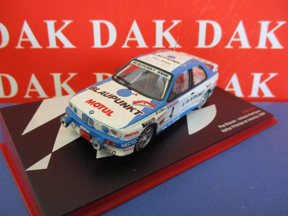 Die cast 1/43 Modellino Auto BMW M3 E30 Blaupunkt Rally Asturias 1989 P. Bassas - Immagine 2 di 4