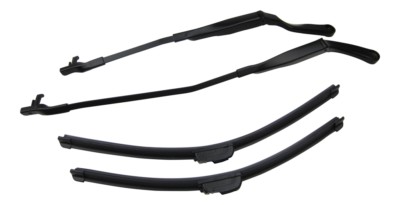 Soft Flat Scheibenwischer Wischerarm UMRÜST-SET Frontwischer für VW Golf 4 Bora