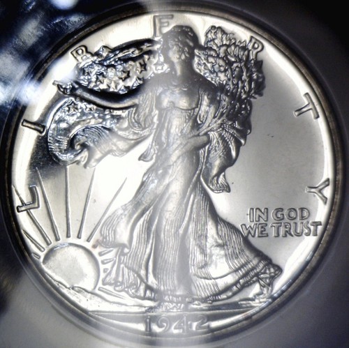 1942 ERROR ANACS PR63 Struck Thru SILVER Walking Liberty Half RARE PROOF Coin - Picture 7 of 9