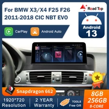 8+256G Android 13 Multimedia TouchScreen Carplay For BMW X3 X4 F25 F26 2011-2018