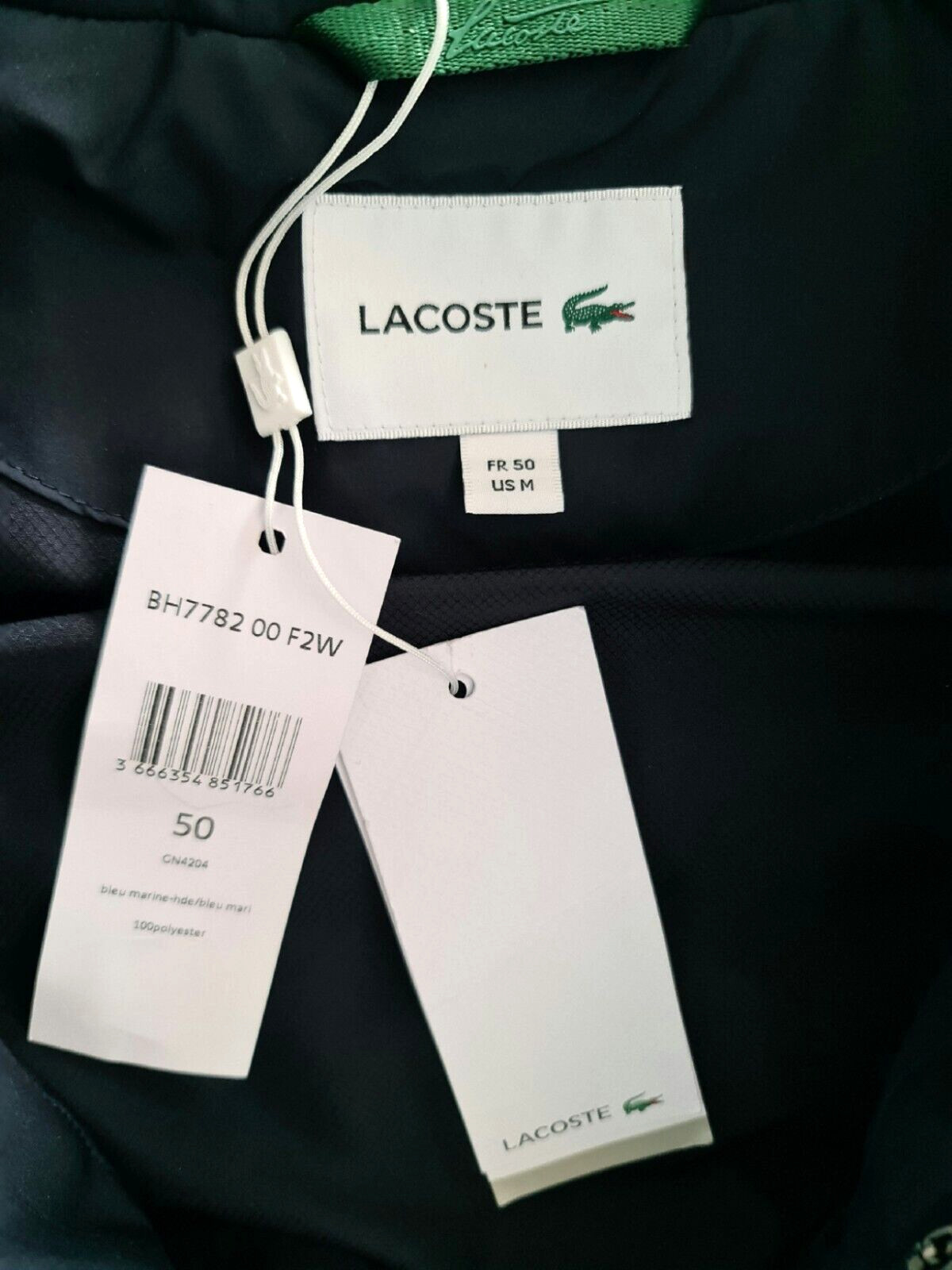Lacoste Men's Navy Padded Hooded Gilet Size FR 50/US M/38" Chest BH7782 00 F2W image 7